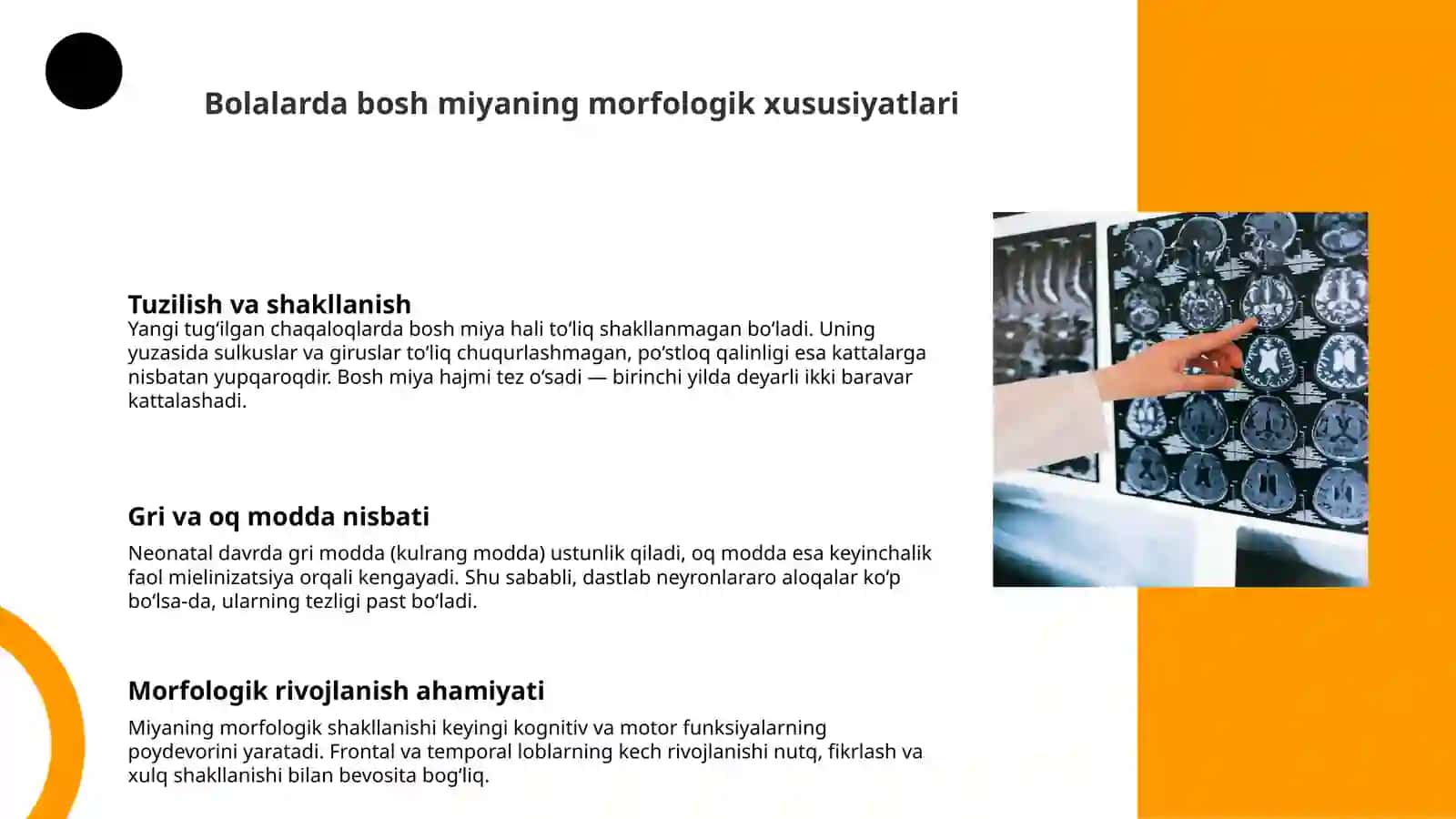 Bolalarda bosh miyaning morfologik va funksional xususiyatlari 2