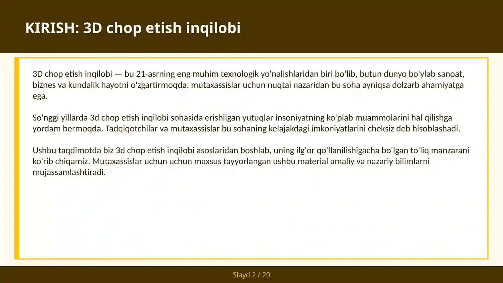 3D CHOP ETISH INQILOBI 2