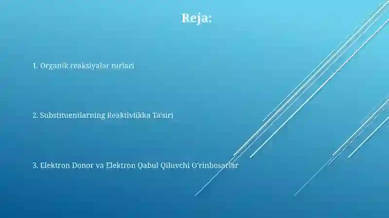 Organik reaksiyalarning turlari 2