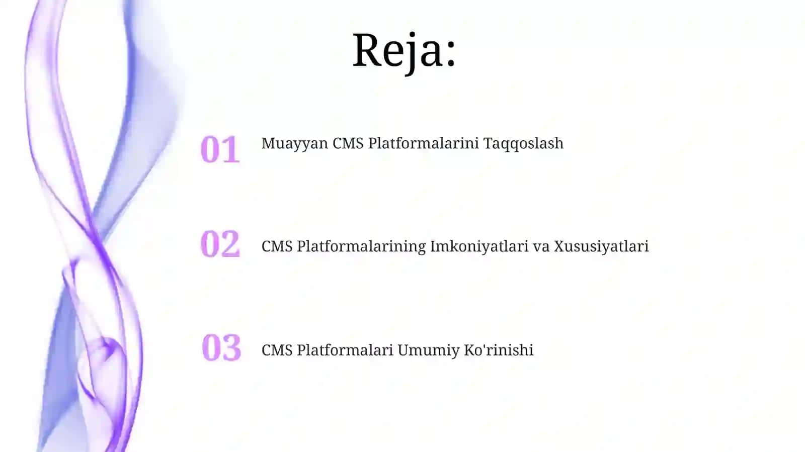 CMS platformalari va uning imkoniyatlari 2