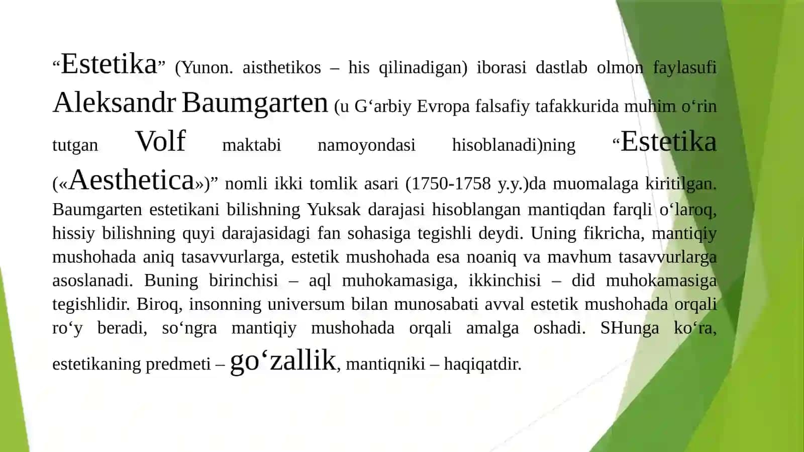Estetika tushunchasi mohiyati 2