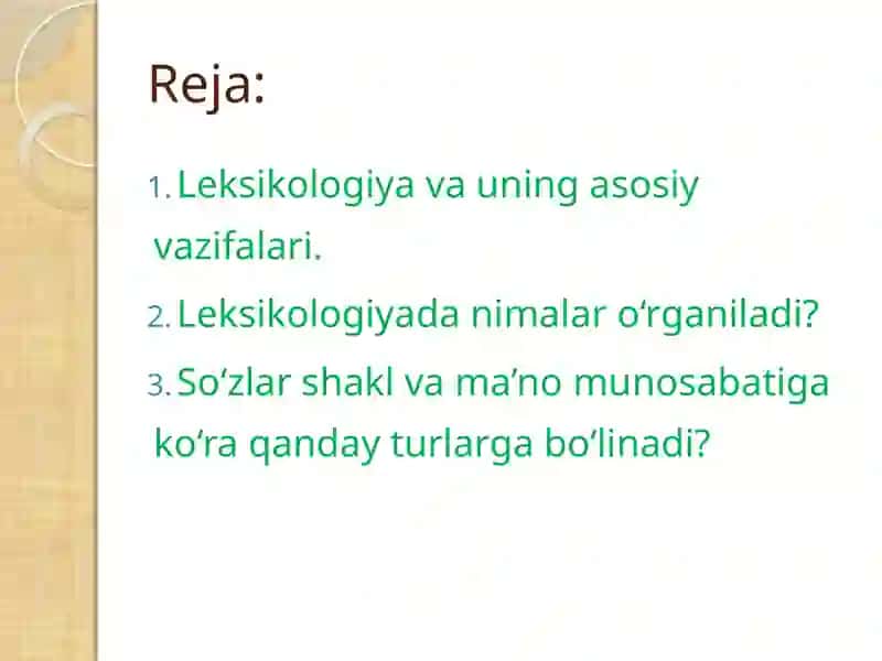O’zbektilida leksikologiya 2