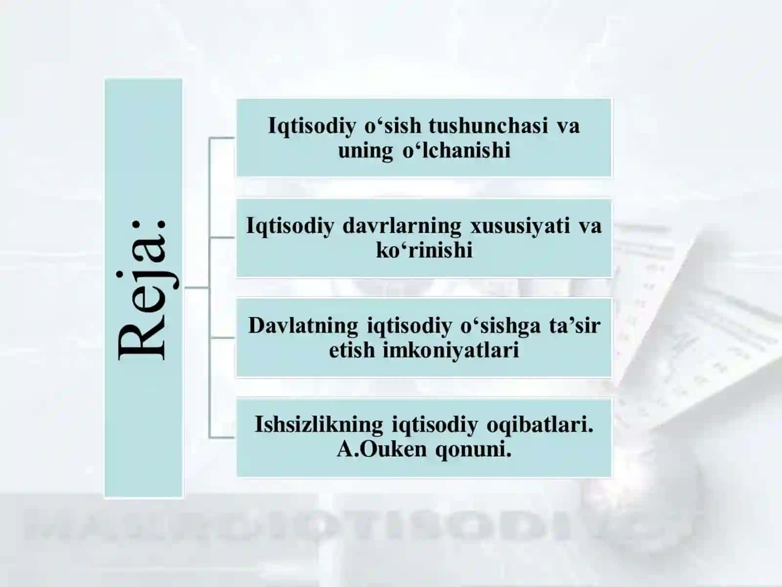 Makroiqtisodiyotda davriy rivojlanish. Ishchi kuchi va ishsizlik 2