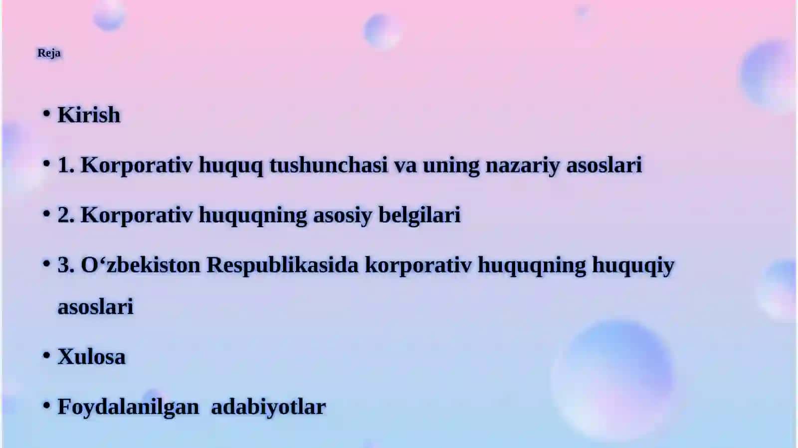 Korporativ huquq tushunchasi va uning belgilari 2