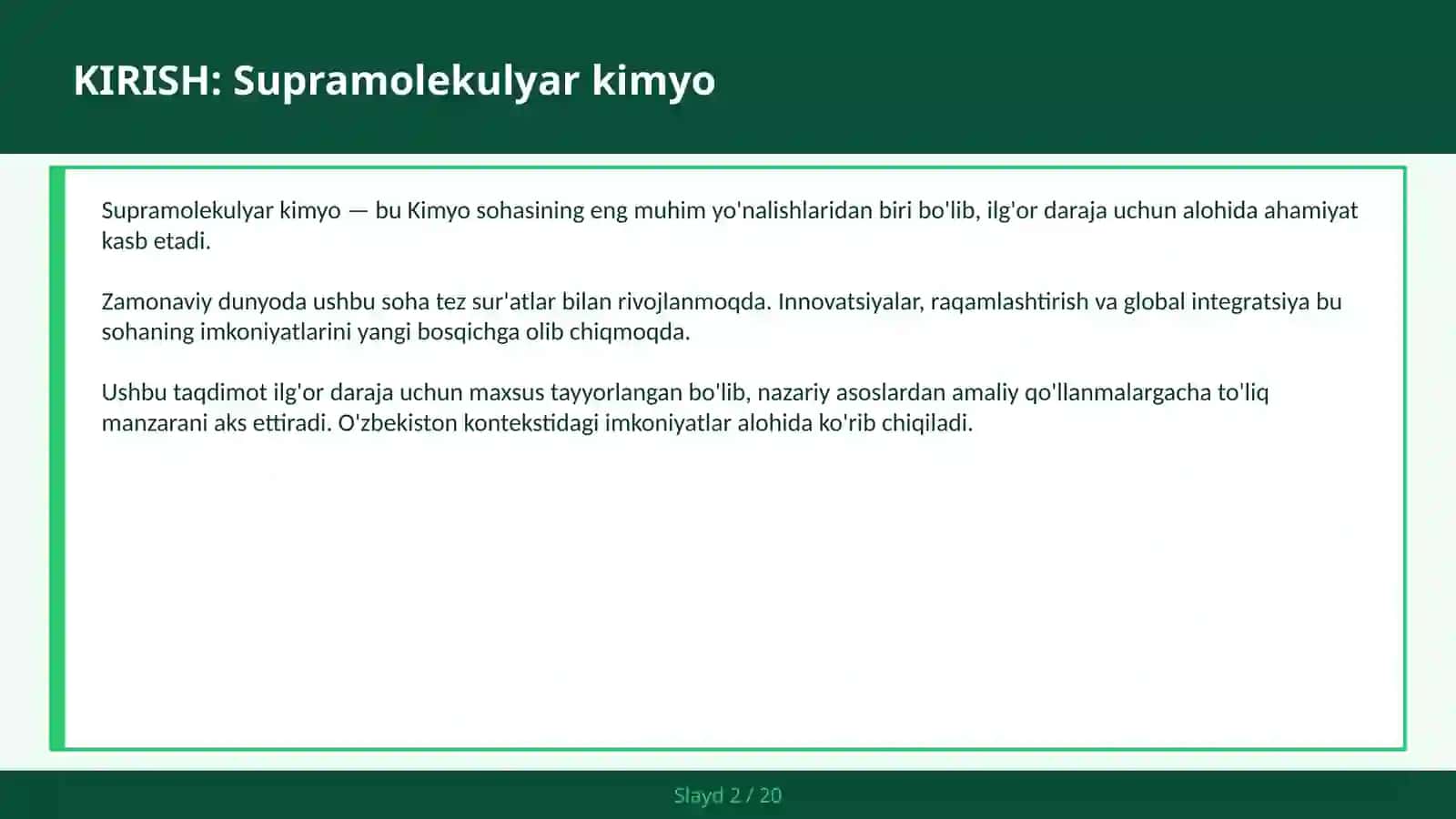 SUPRAMOLEKULYAR KIMYO 2