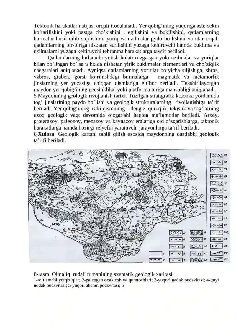Geologik kartalarni o’qishni o’rganish 2