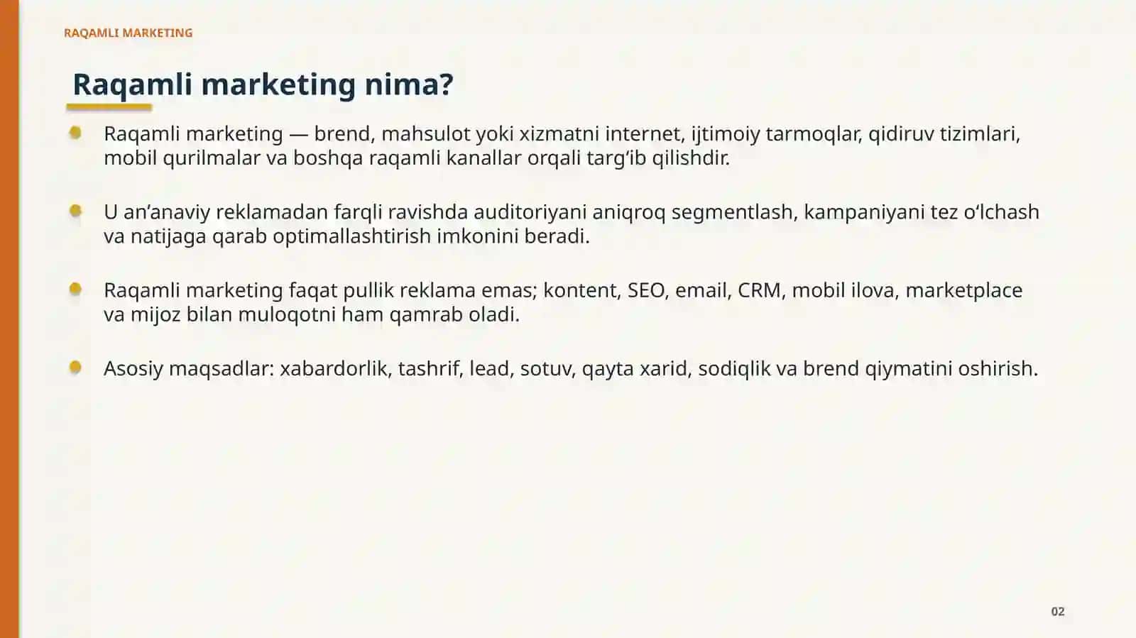RAQAMLI MARKETING 2