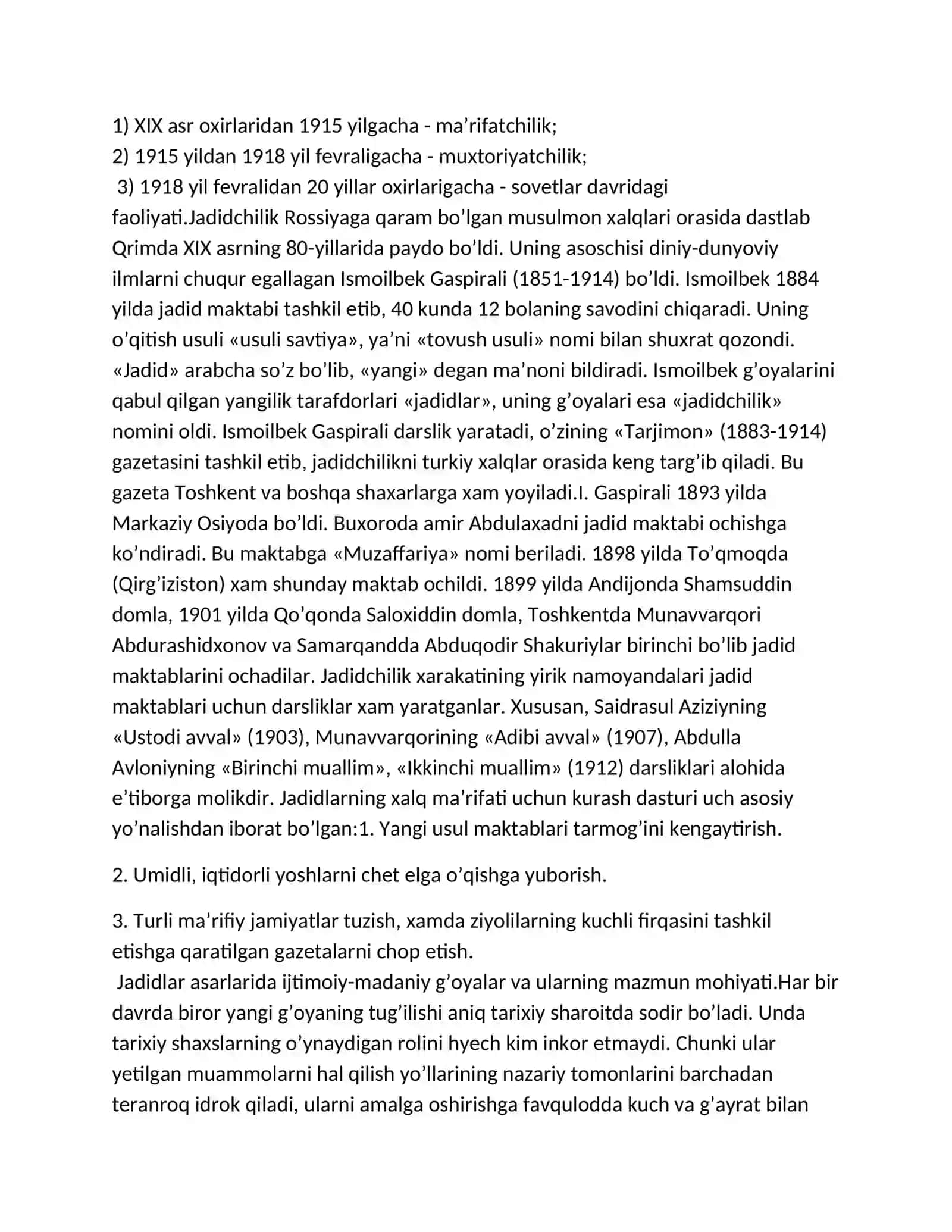 Turkistonda jadidchilik harakatining yuzaga kelishi 2