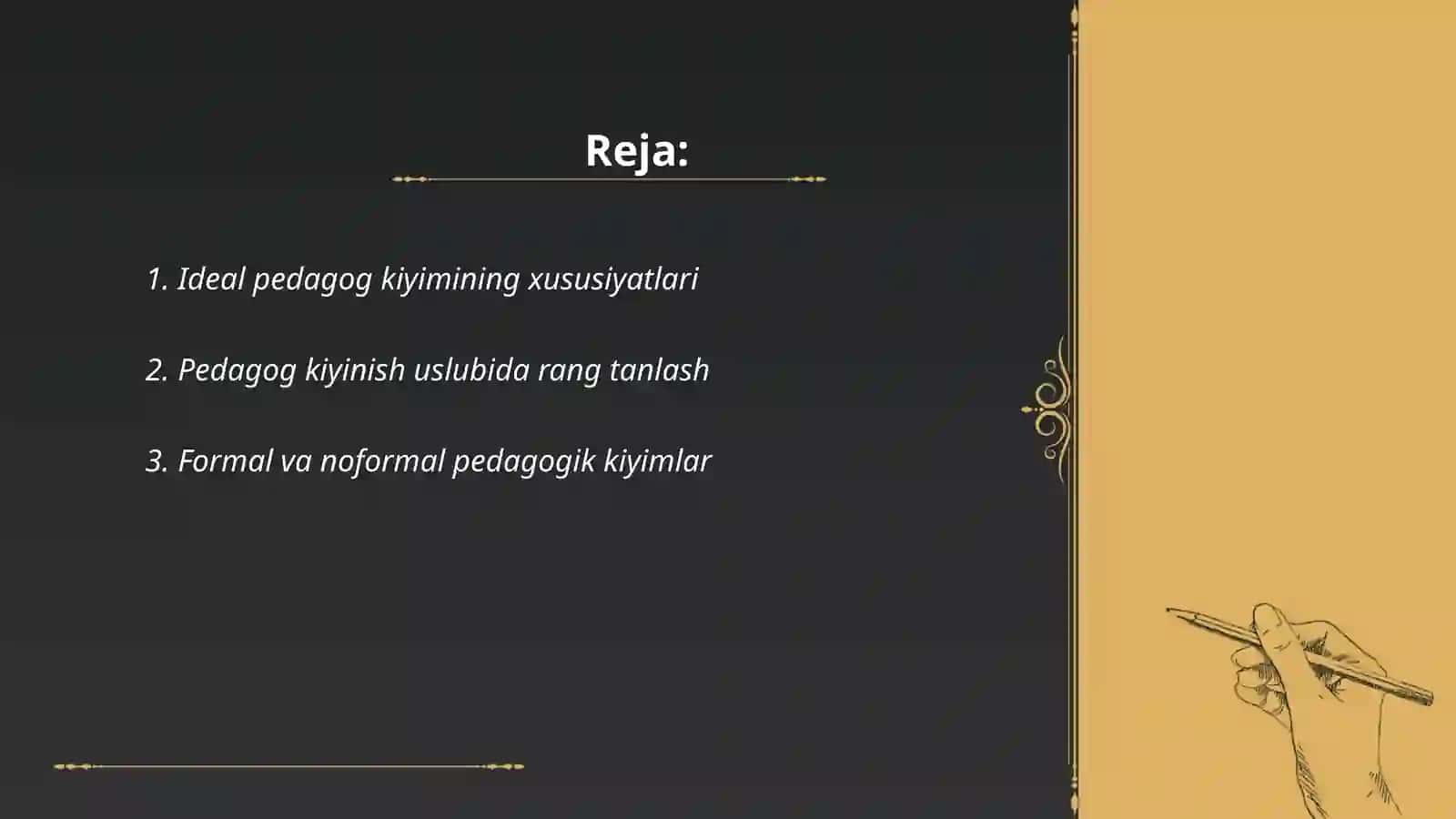 Ideal pedagogni kiyinish uslubi 2