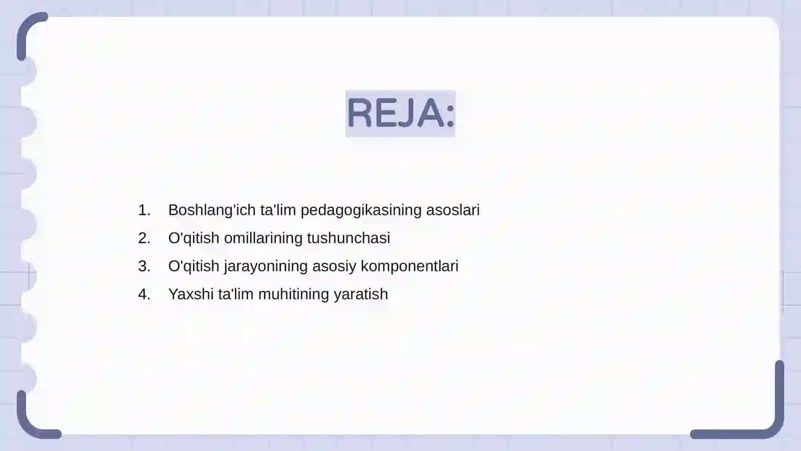 Boshlang'ich ta'lim pedagogikasida o'qitish omillari 2