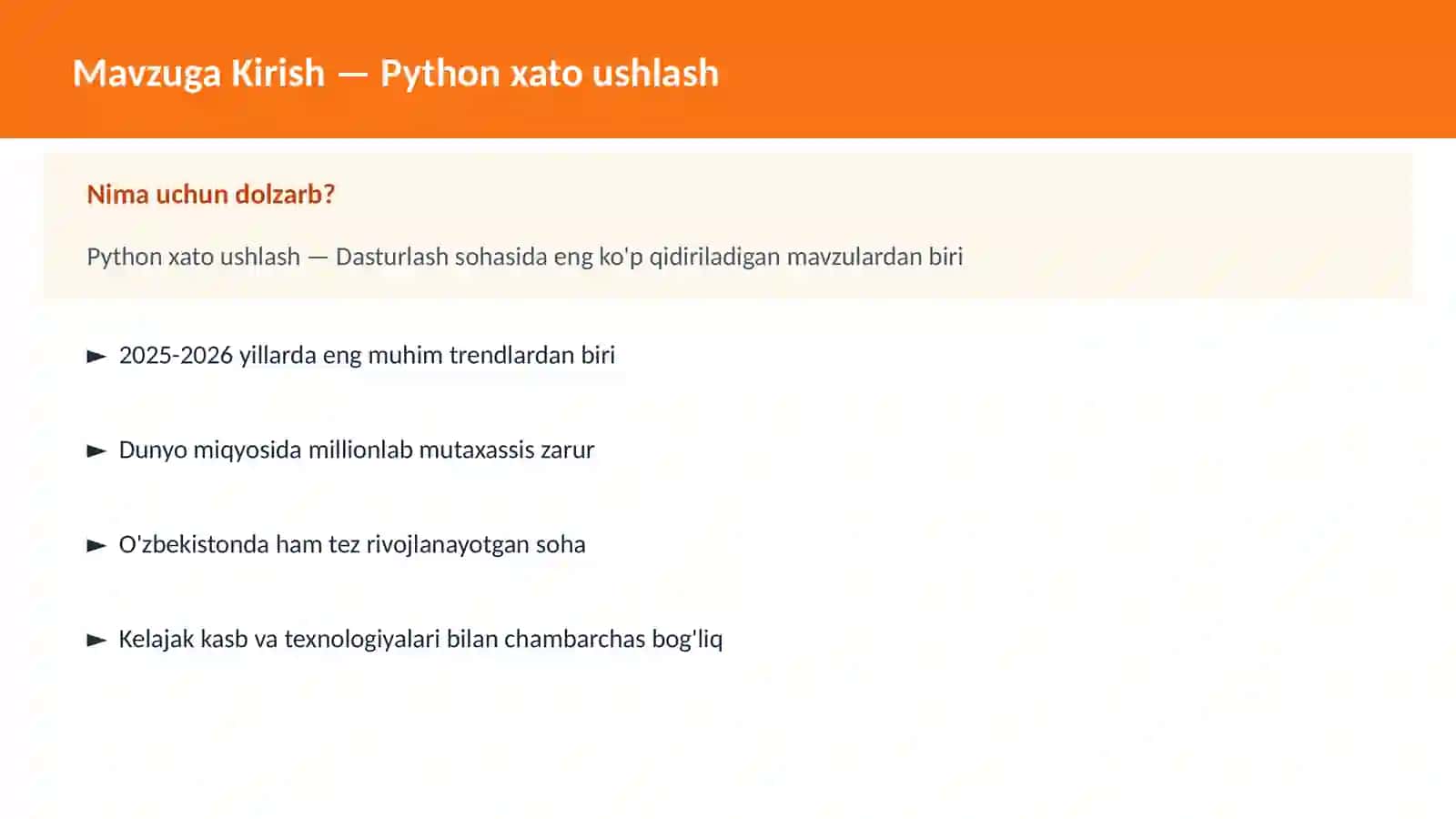 PYTHON DASTURLASH 2
