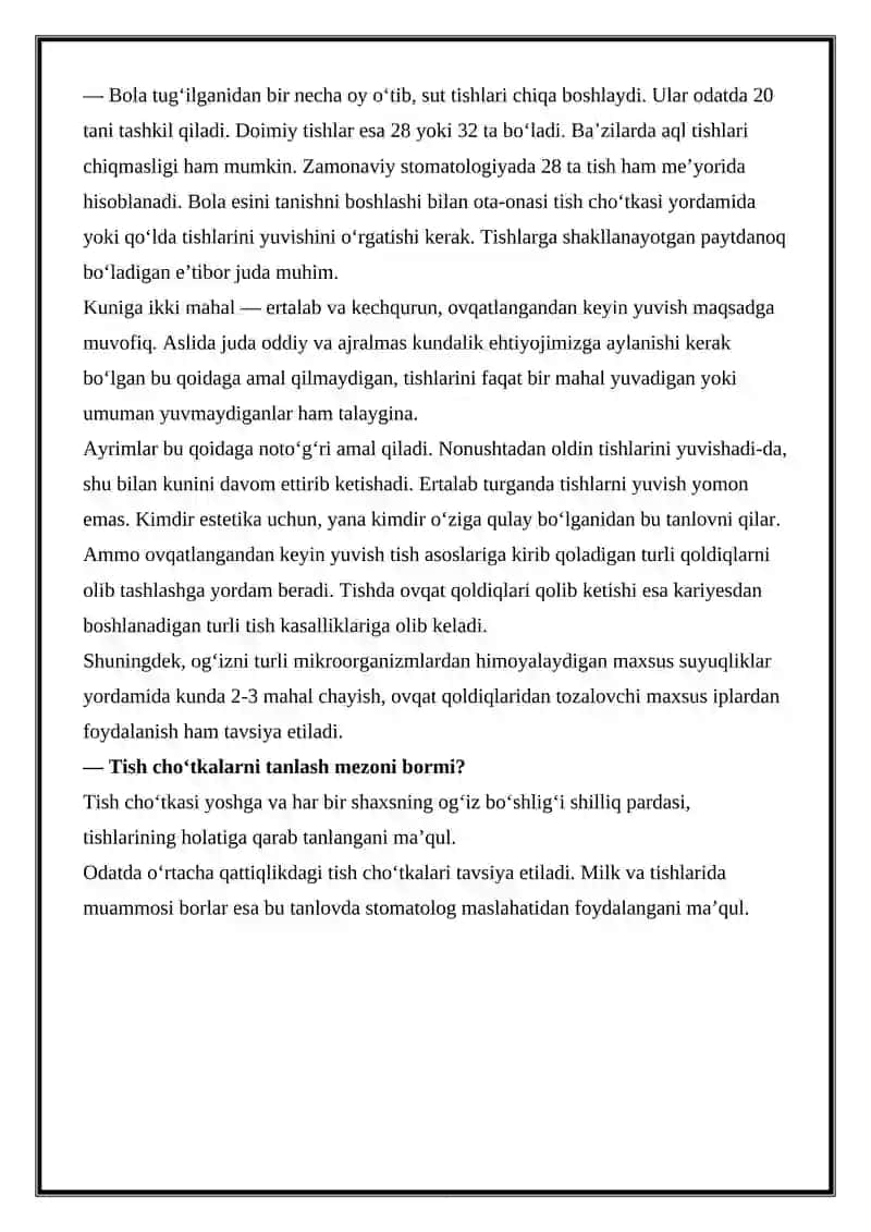 EKZOGEN INTOKSIKATSIYADA OG'IZ BO'SHLIG'I SHILLIQ QAVATIDA O'ZGARISHLAR 2