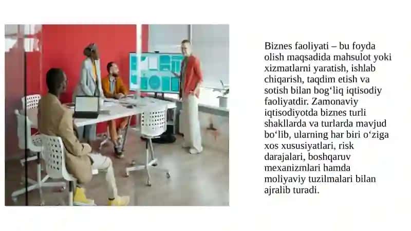 Biznesning tashkilotish 2