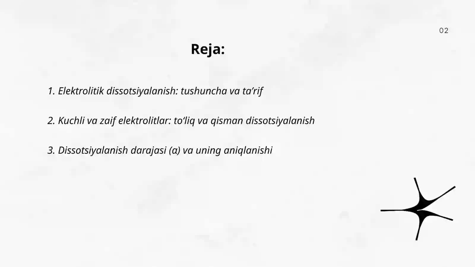 Elektrolitik dissotsiyalanish. Tuzlarning gidrolizi 2