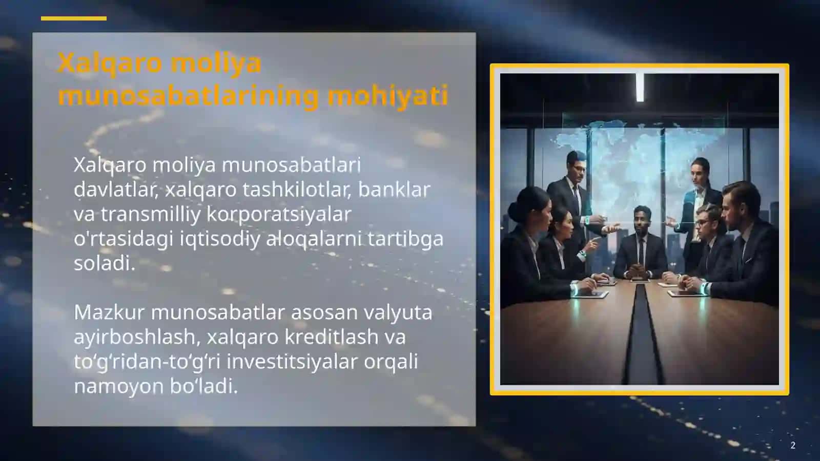 Xalqaro moliya Global iqtisodiyotning qon tomiri 2