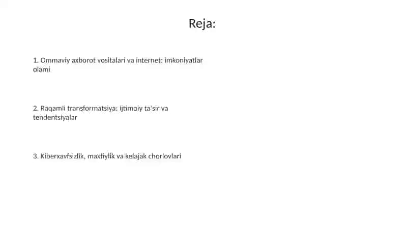 Ommaviy axborot vositalari va internet: imkoniyatlar, ta'sir va tendentsiyalar 2