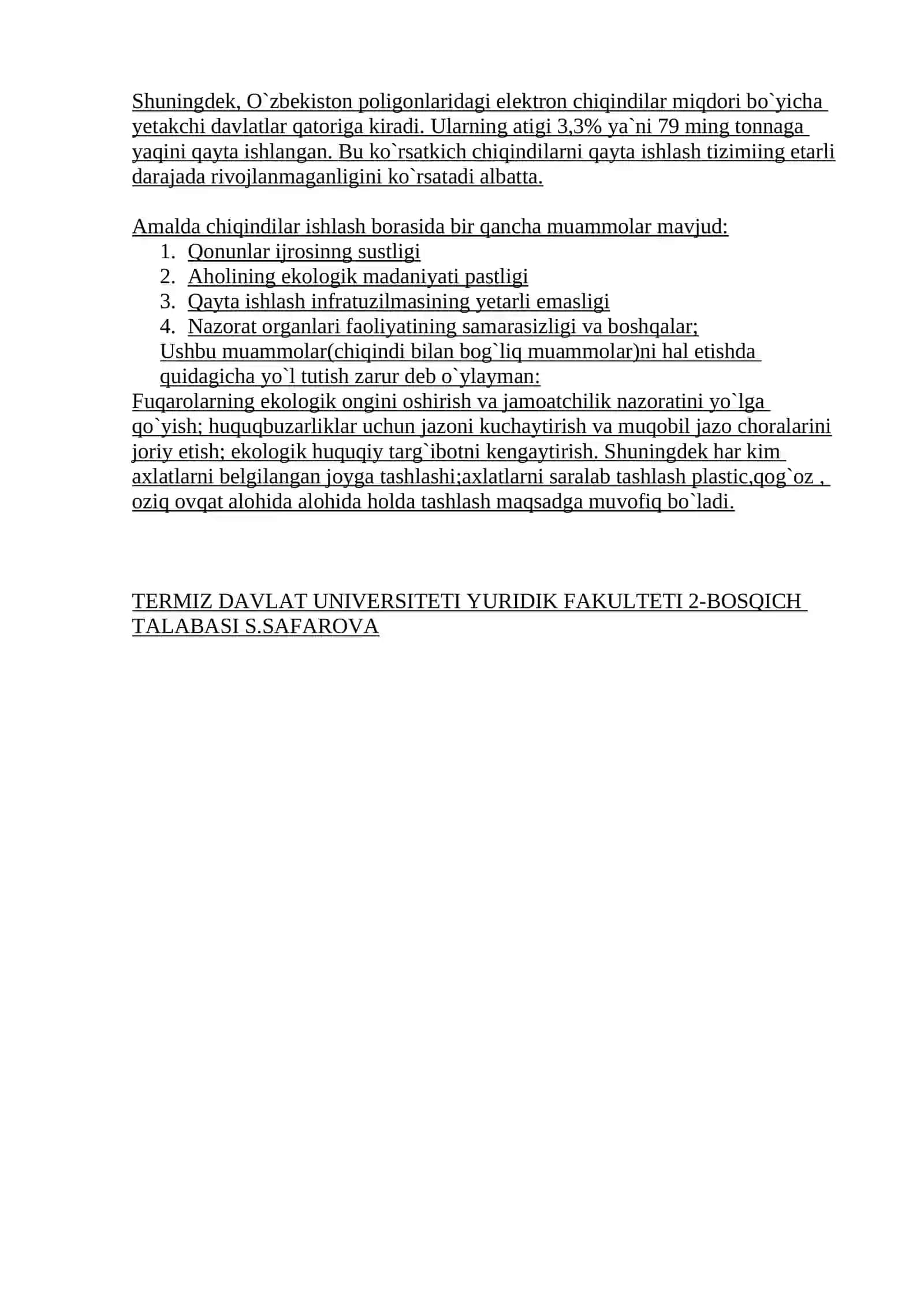 Chiqindilar bilan bog`liq huquqbuzarliklar va ularning oldini olish choralari 2