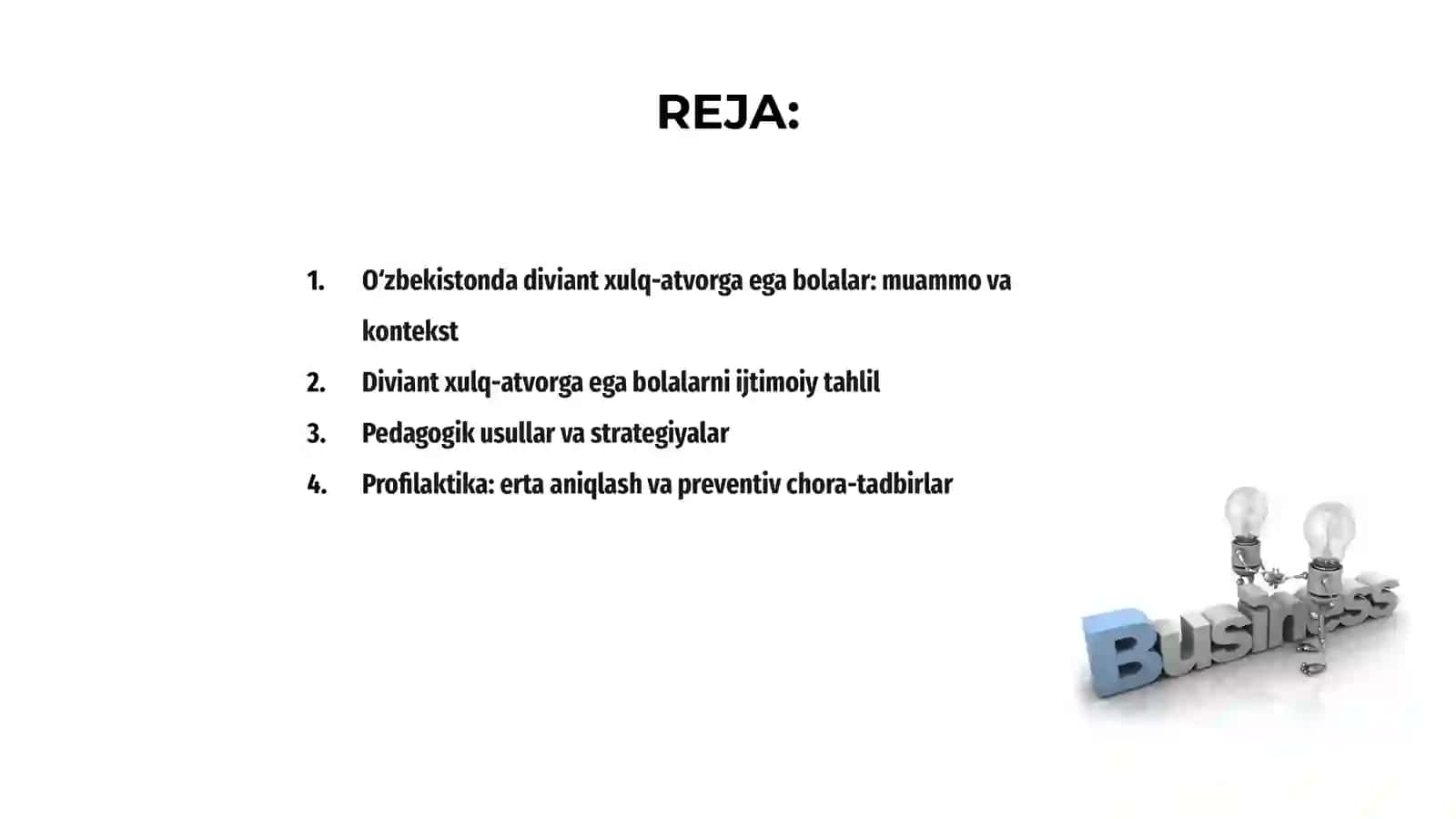 Oʻzbekistonda diviant xulq-atvorga ega bolalarning ijtimoiy va pedagogik profilaktikasi va reobilizatsiyasi 2
