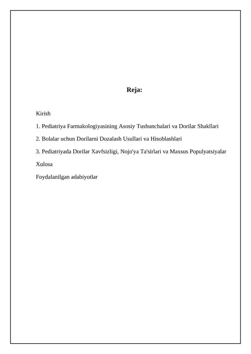 Pediatriya Farmakologiyasi 2