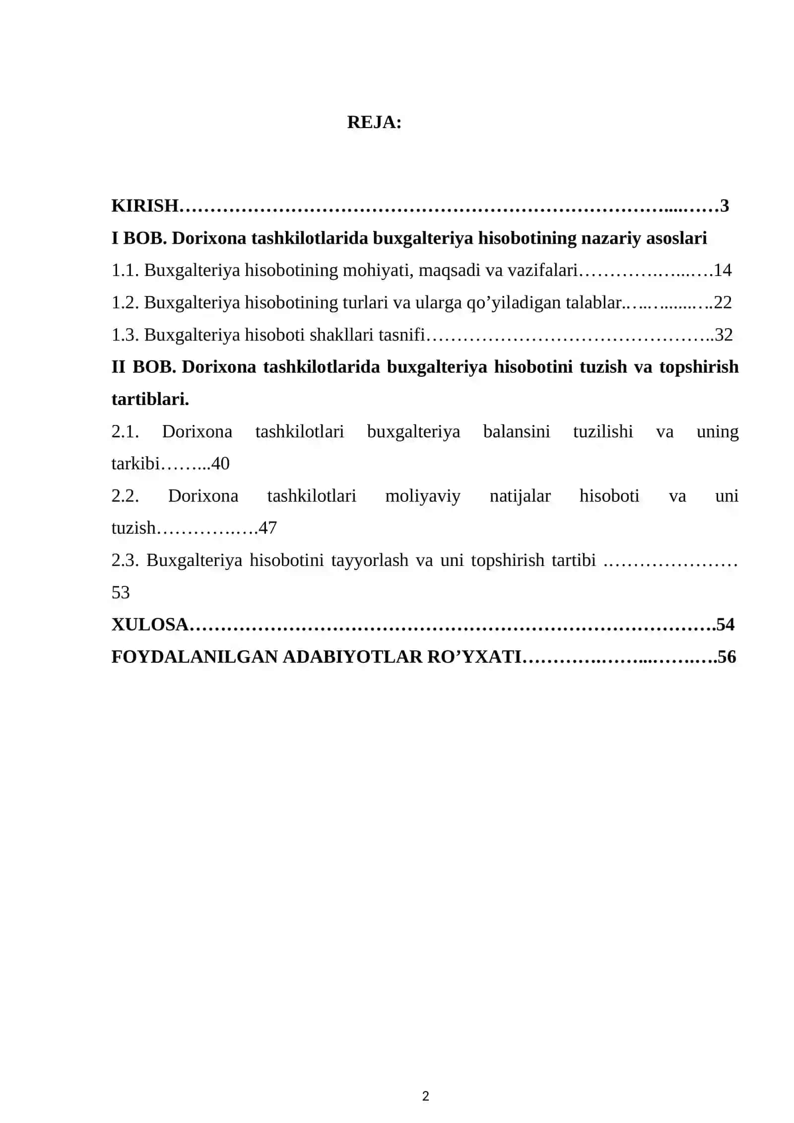 Buxgalteriya hisoboti 2