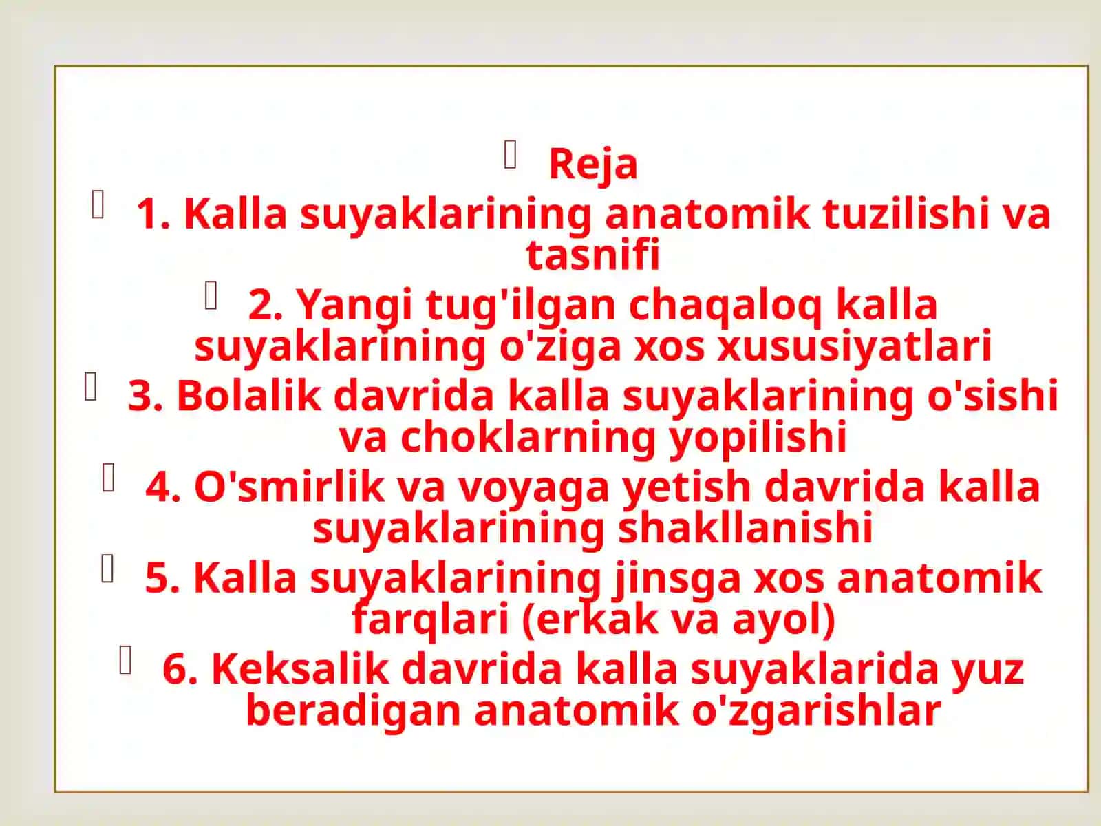 Yoshbolalar kallasuyaklarining anatomiyasi 2