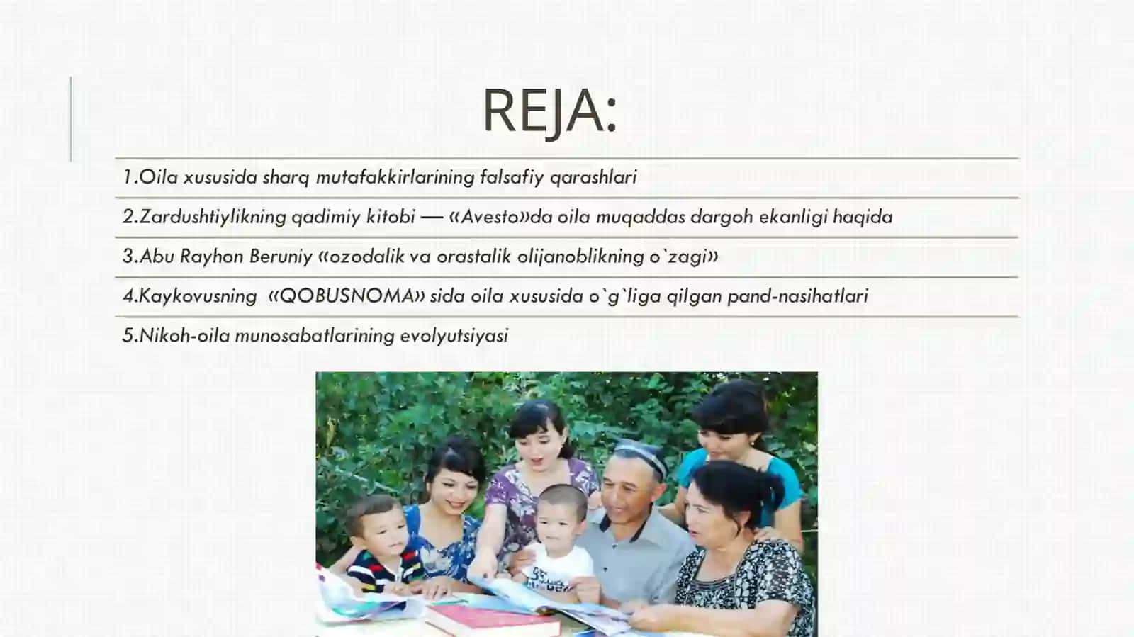 SHARQ MUTAFFAKKIRLARINING ASARLARIDA OILA VA OILADA BOLA TARBIYASIGA OID G'OYALAR 2