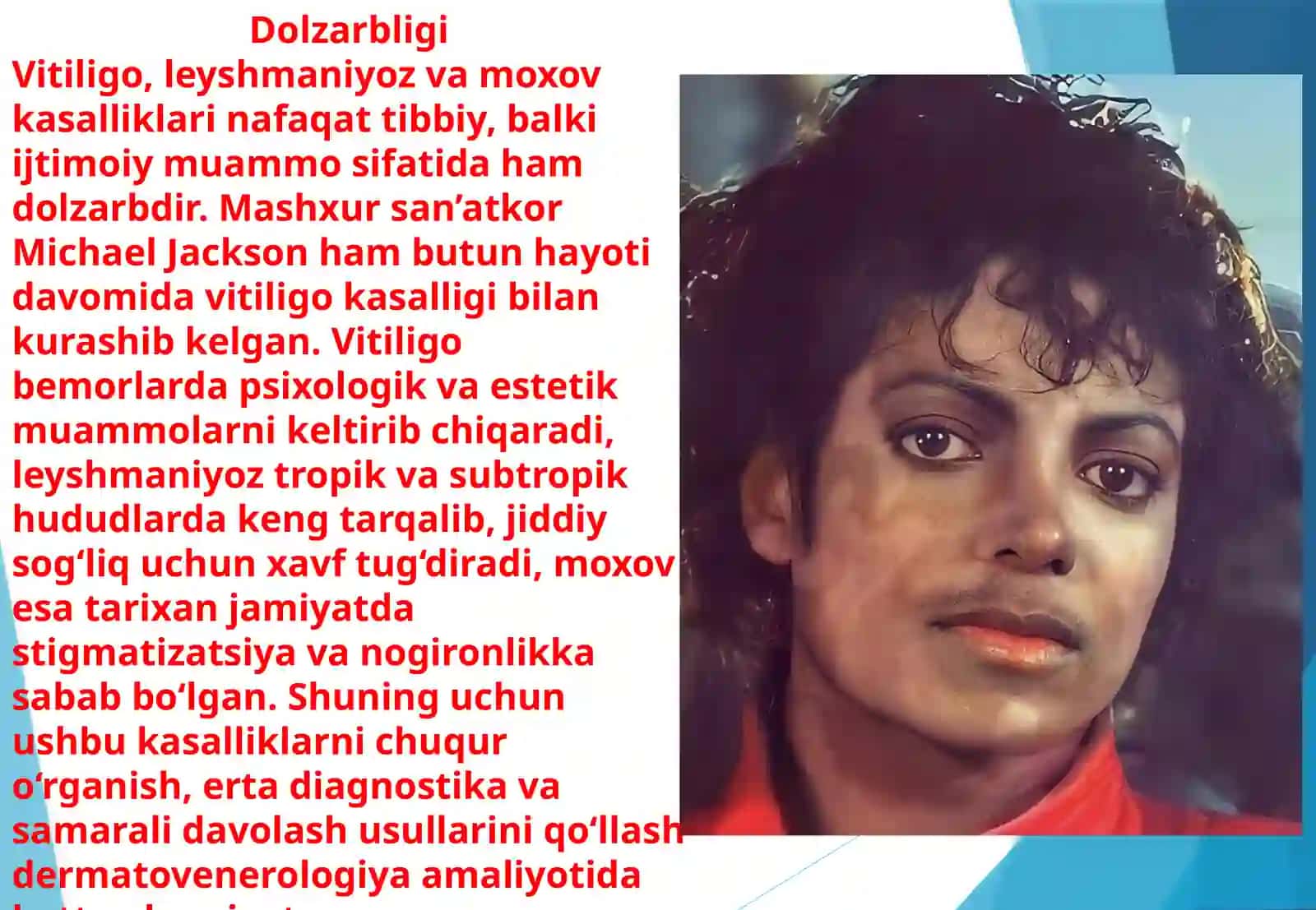 Vitiligo. Leyshmanioz. Moxov kasalligi 2