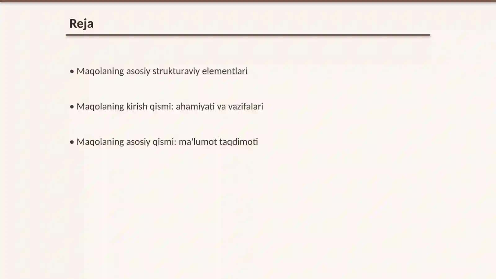 Maqolaning strukturaviy elementlari 2