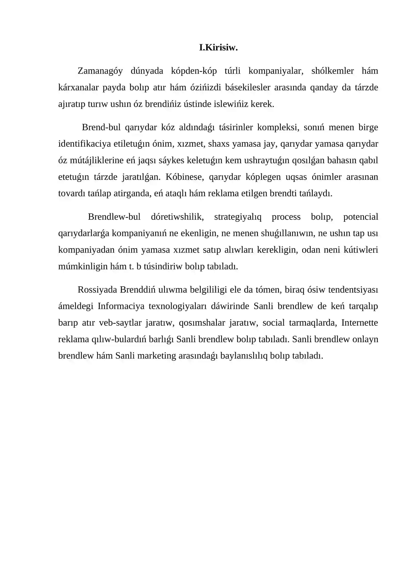 Sanlı brending (Digital Branding) hám onlayn imidjdi basqarıw 2