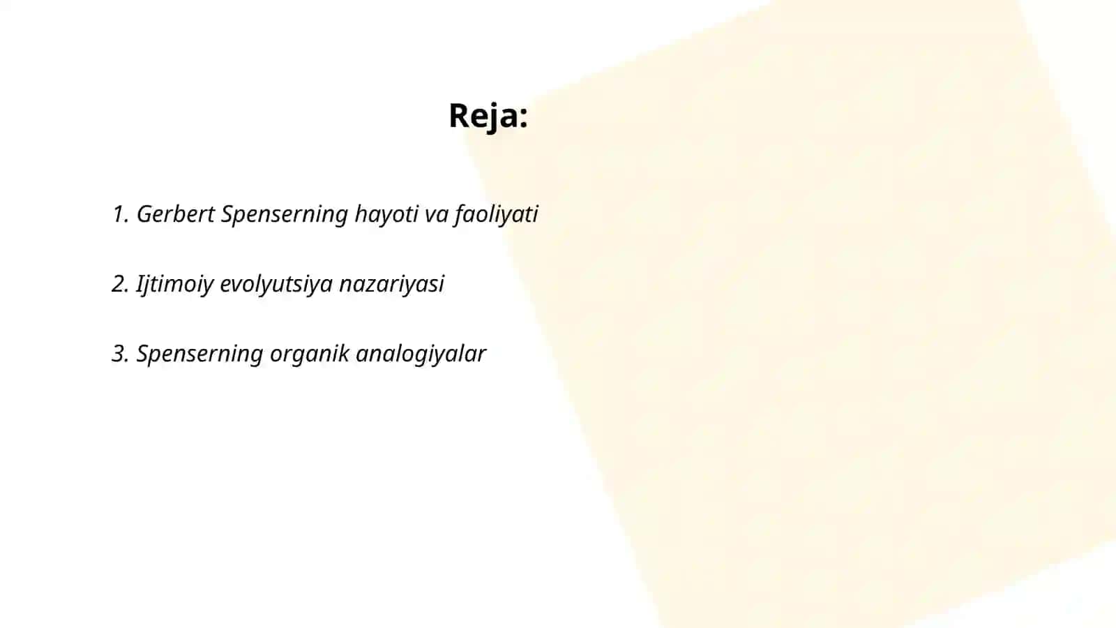 Gerbert Spenserning sotsiologik taʼlimoti sotsial nazariyasi 2
