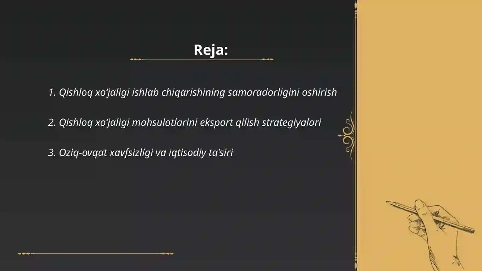 Qishloq xójaligida iqtisodiy masalalar 2