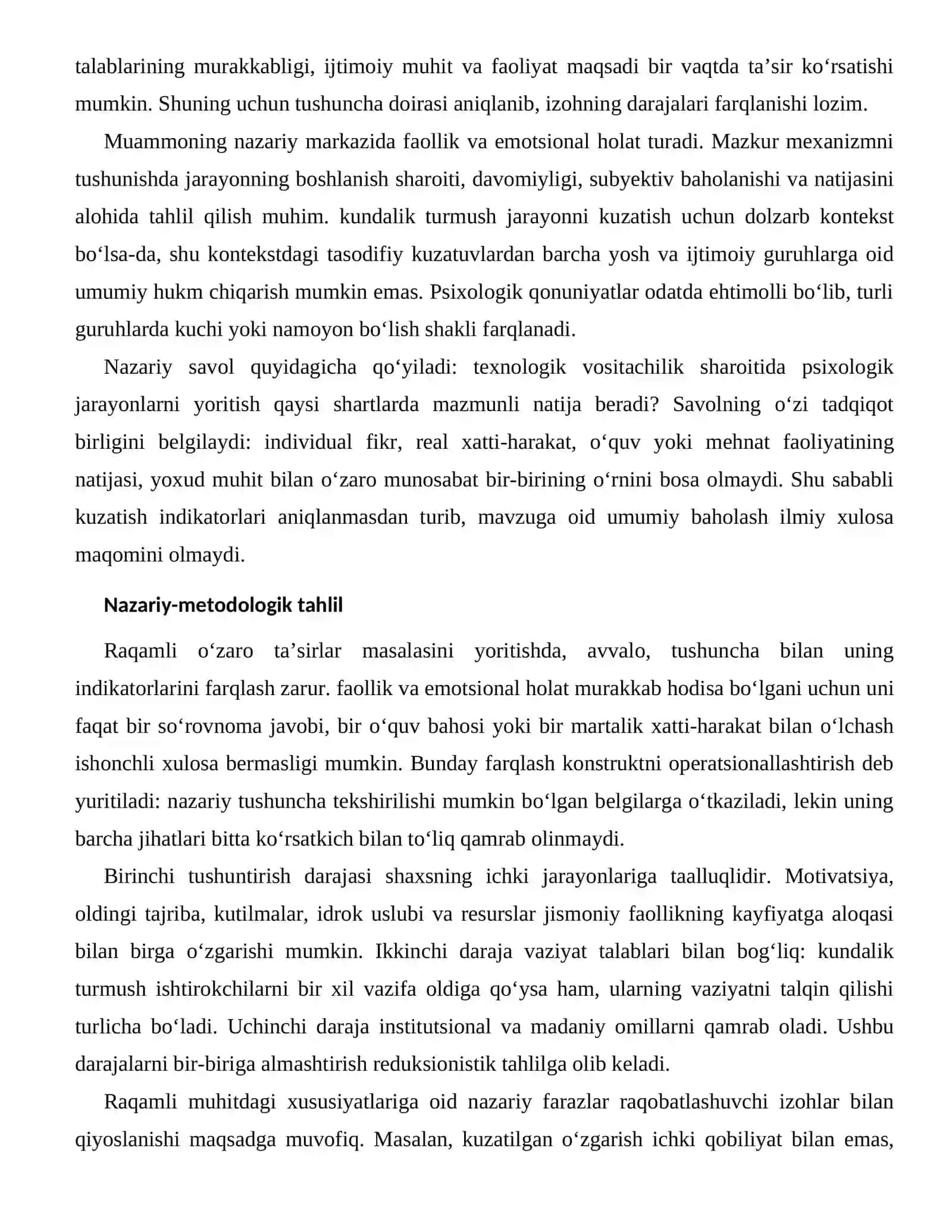 Jismoniy faollikning kayfiyatga aloqasi — raqamli muhitdagi xususiyatlari 2