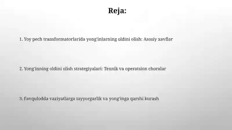 Yoy pech transformatorlarida yong'inlarning oldini olish 2