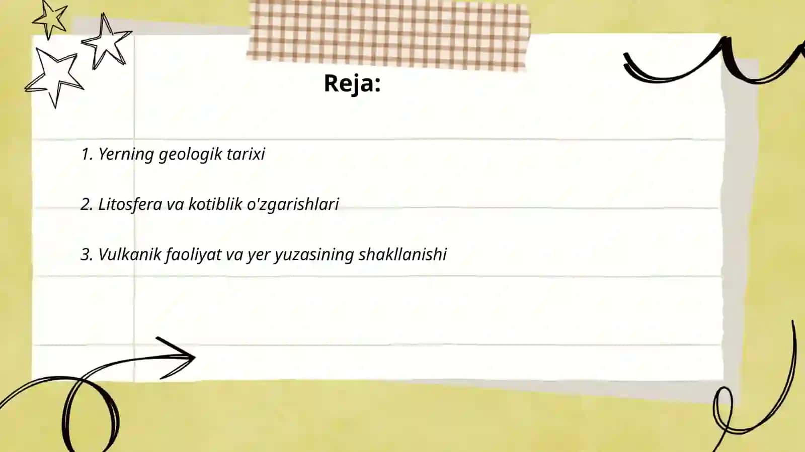 Yer taraqqiyotining umumiy xususiyatlari 2
