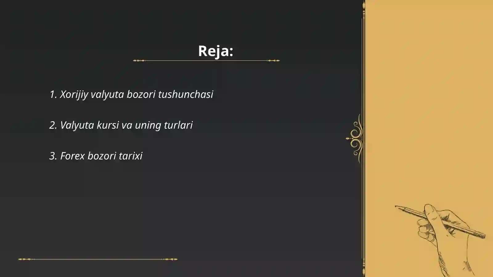 Xorijiy valyuta bozori tushunchasi 2