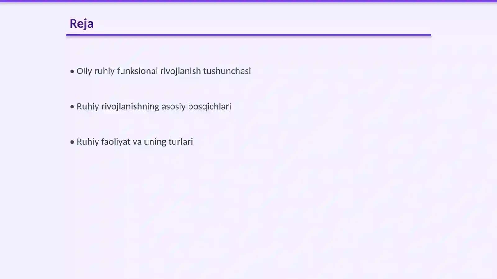 Oliy ruhiy funksional rivojlanish bosqichlari 2