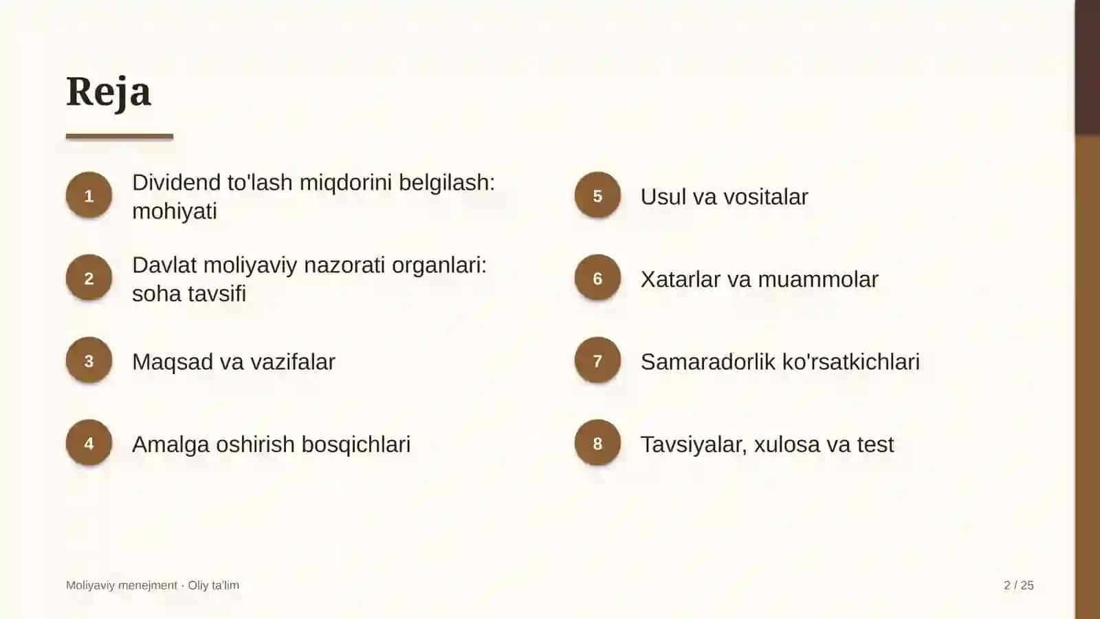 davlat moliyaviy nazorati organlarida dividend to'lash miqdorini belgilash 1150 2