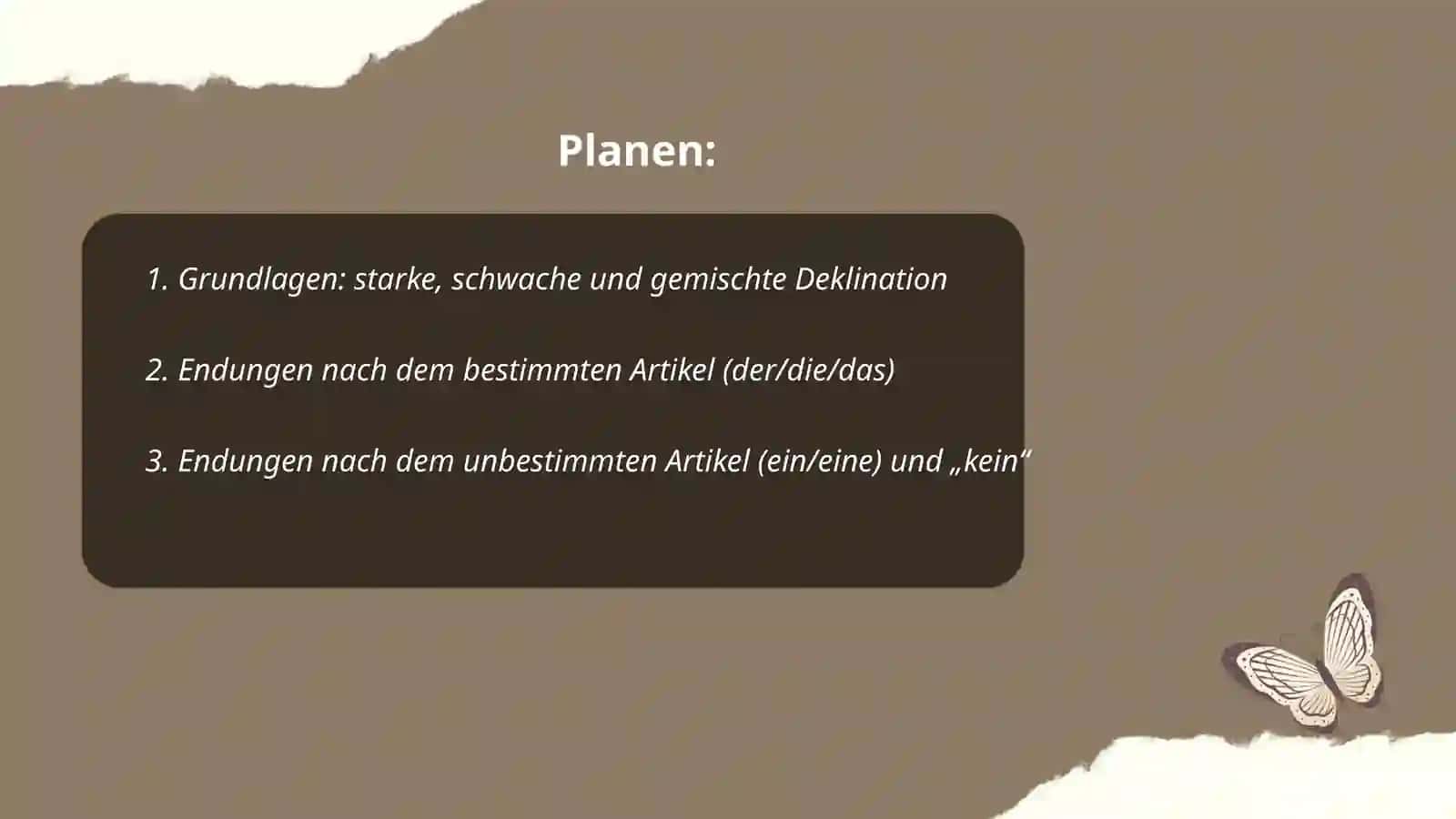 Adjektivdeklination 2