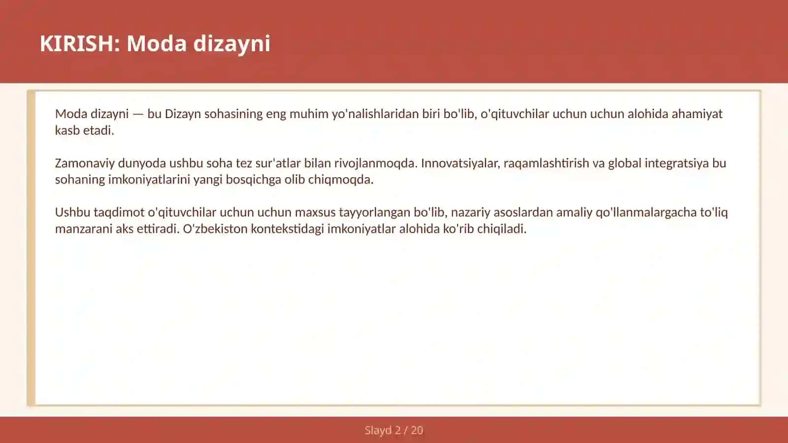 MODA DIZAYNI 2