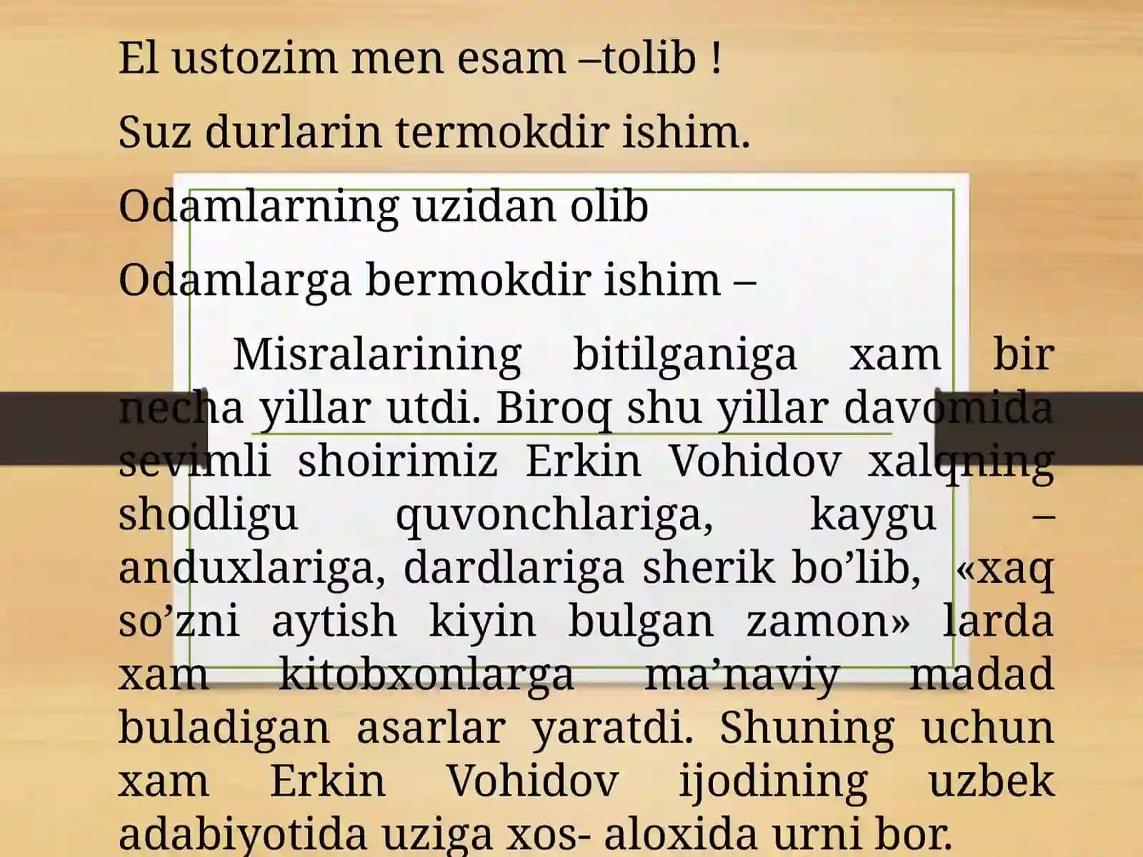 Erkin Vohidov 2