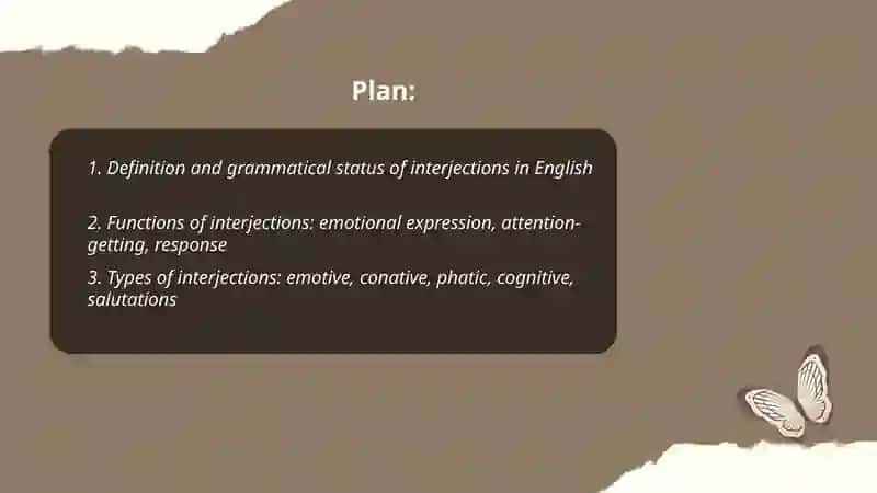 The interjection 2