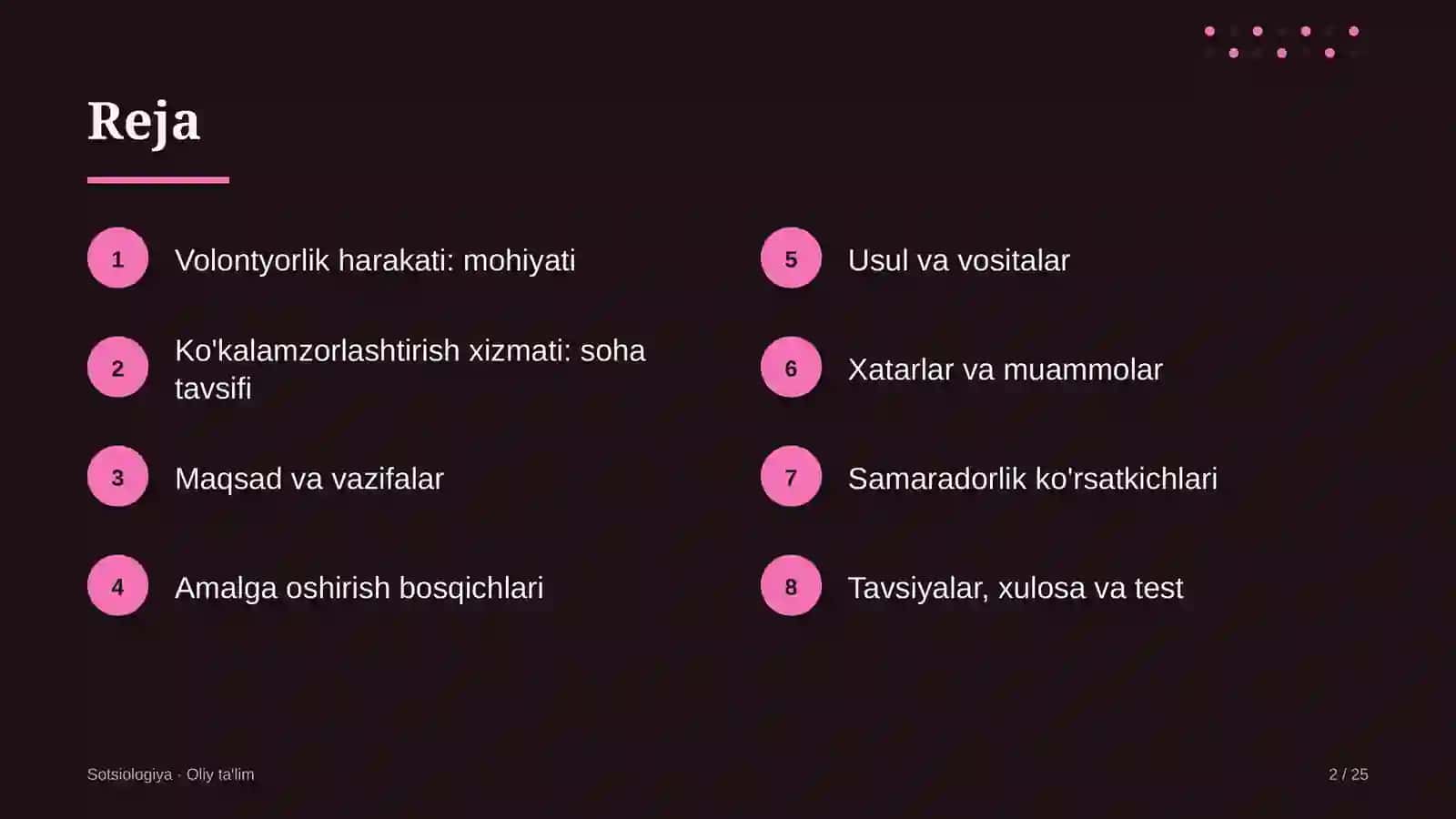 Ko'kalamzorlashtirish xizmatida volontyorlik harakati 2