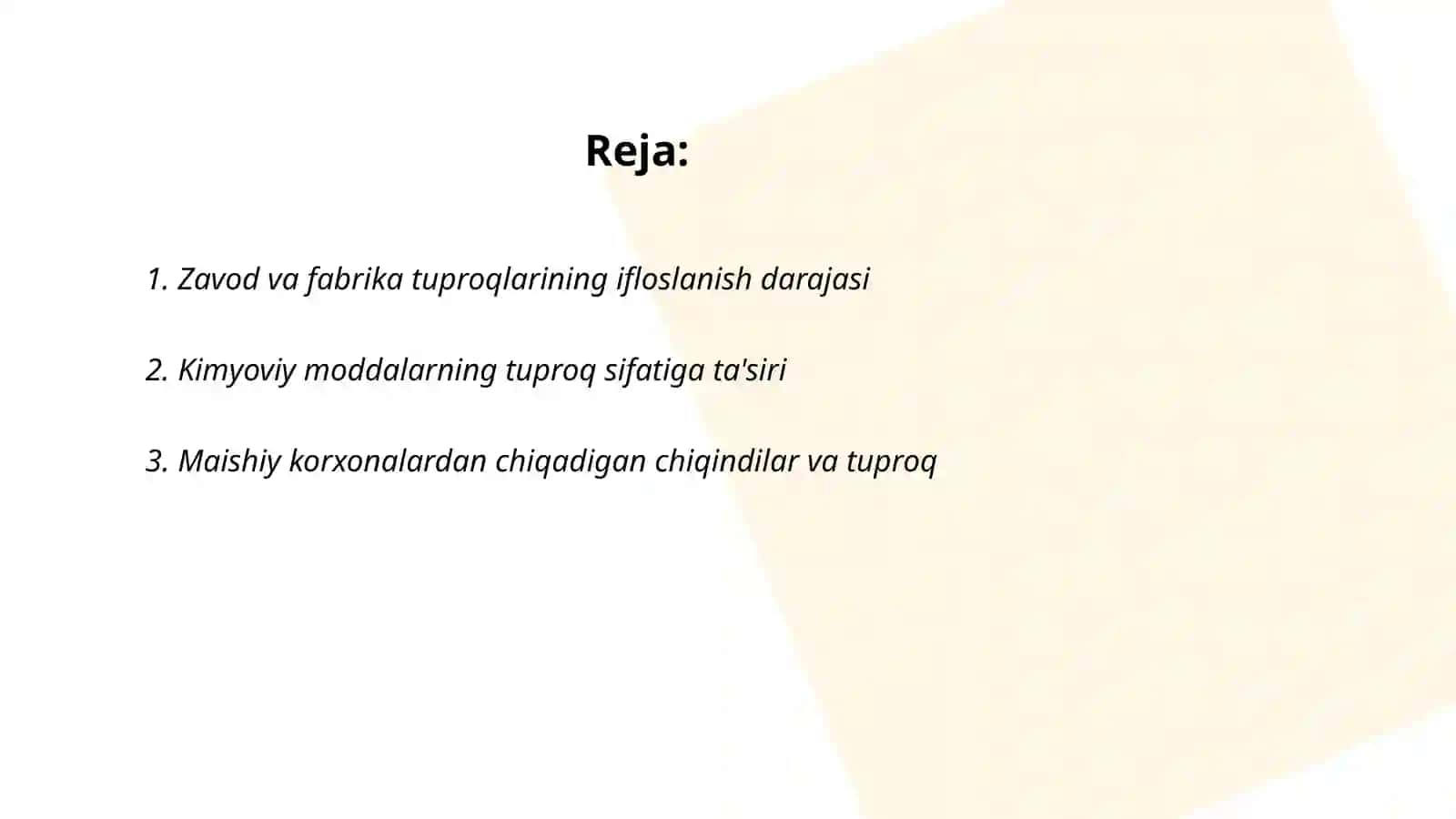 Zavod,fabrika va maishiy korxonalar atrofidagi tuproqlarni o‘rganish 2