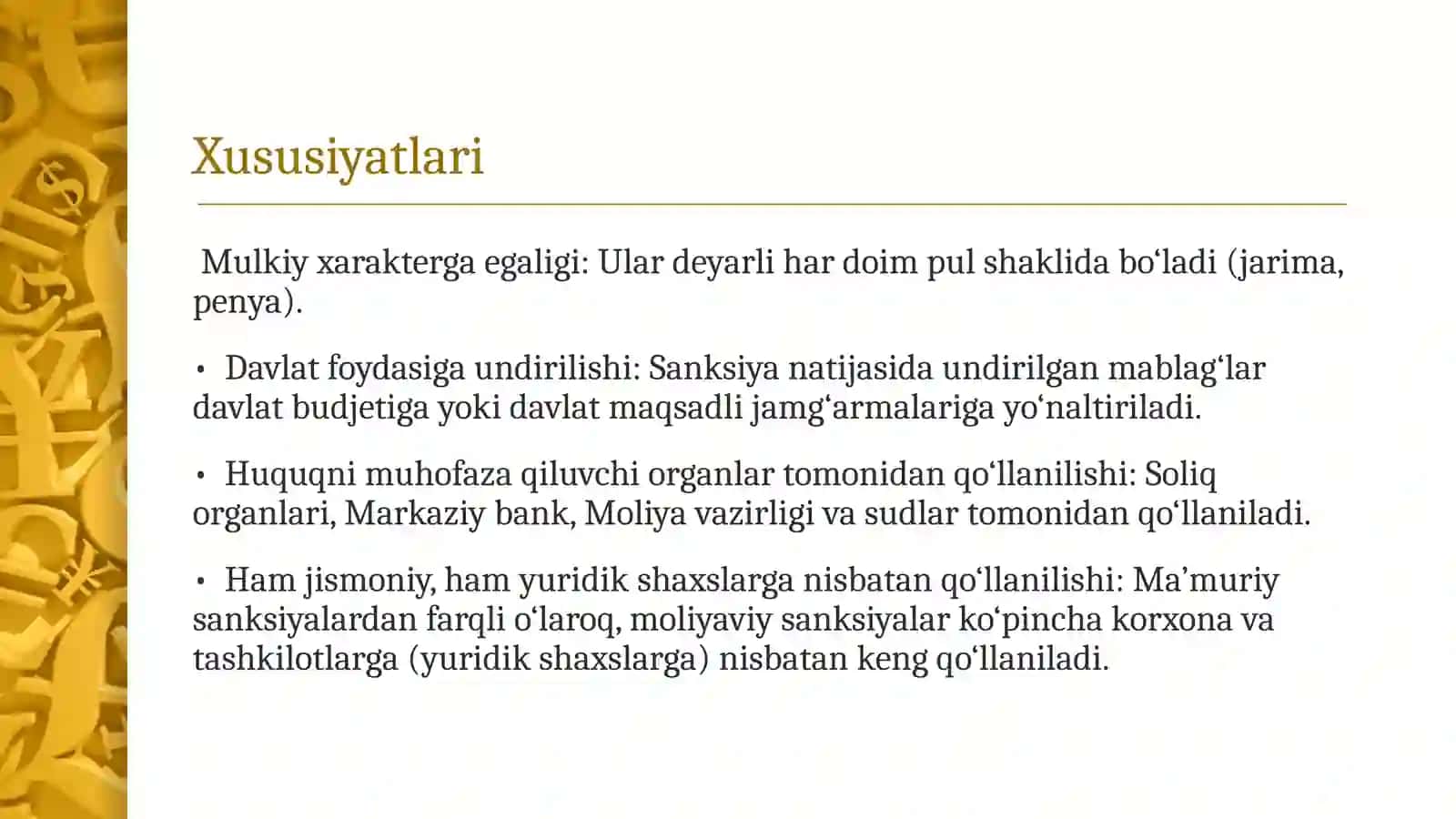 Moliyaviy sanksiyalar 2