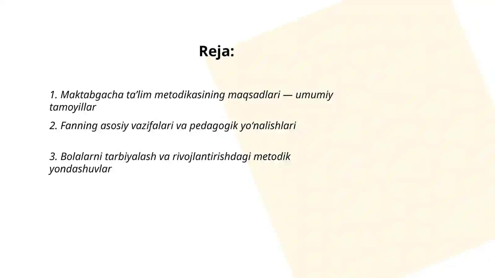 Maktabgacha taʼlim metodikasi fanining maqsad va vazifalari 2