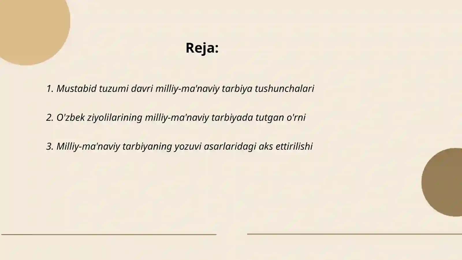 Mustabid tuzumi davri oʻzbek ziyolilari asarlarida milliy -ma'naviy tarbiya masalalari 2