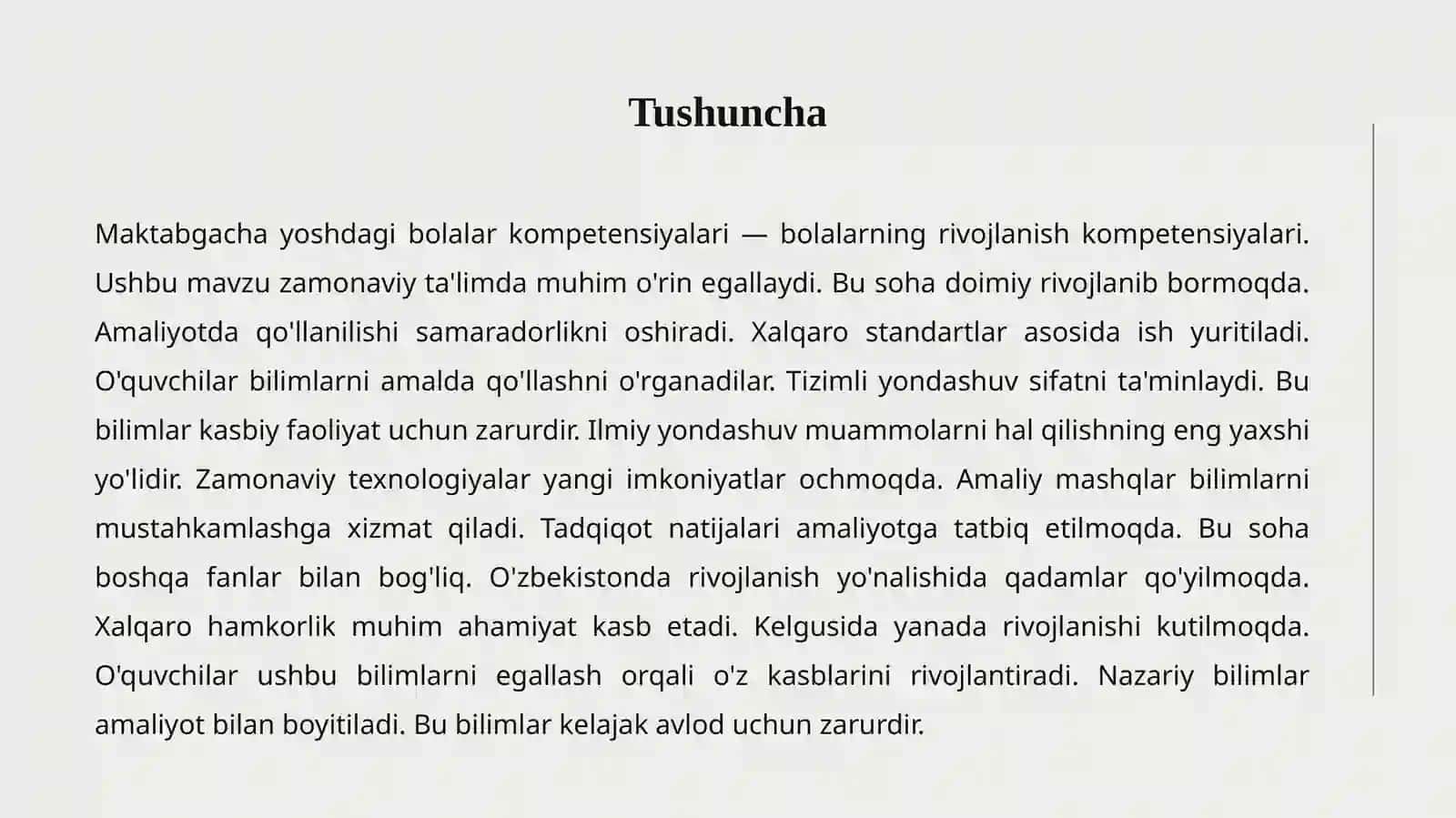 Bolalar Kompetensiyalari 2