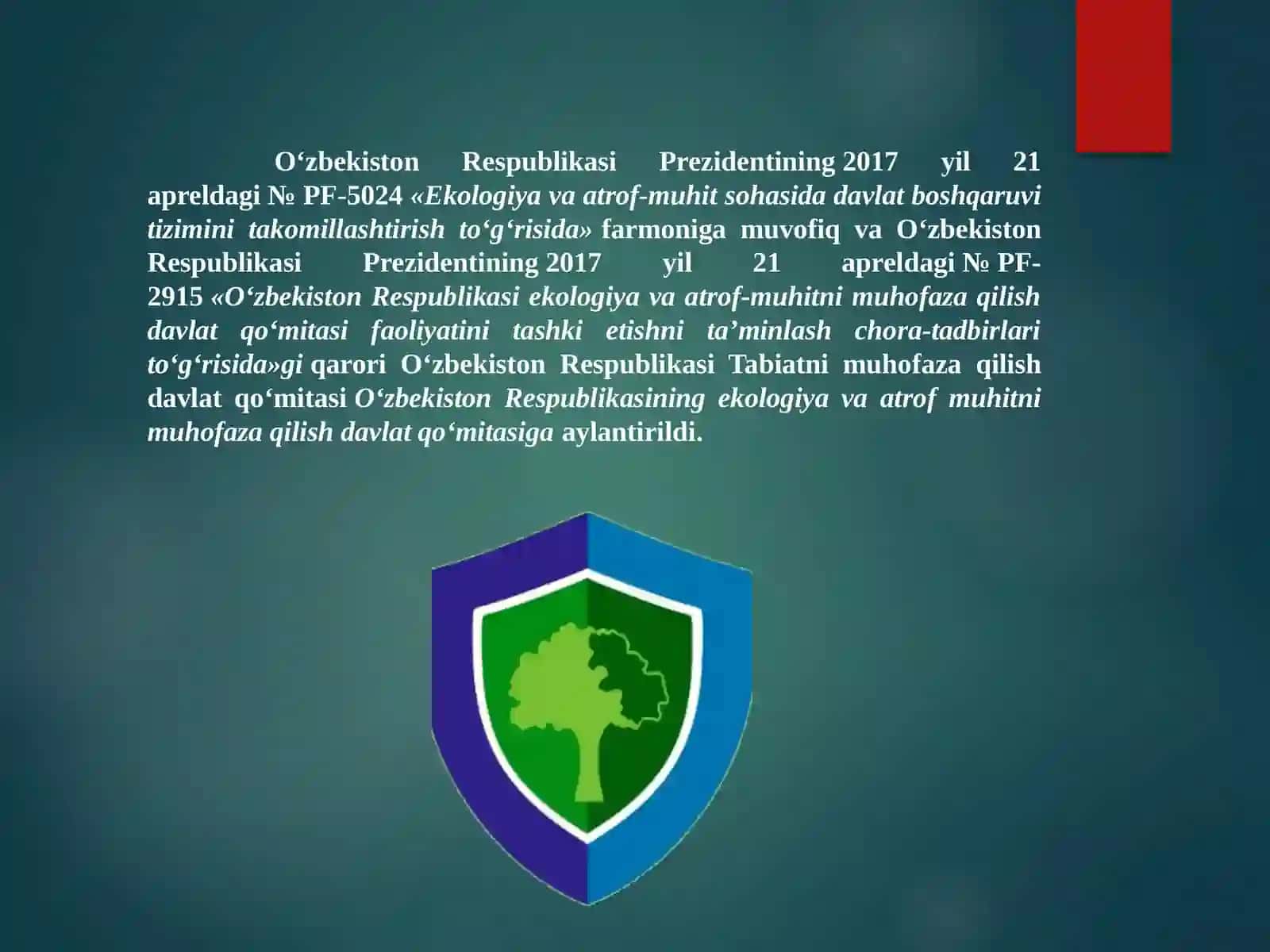 EKOLOGIYA VA ATROF – MUHITNI MUHOFAZA QILISH 2