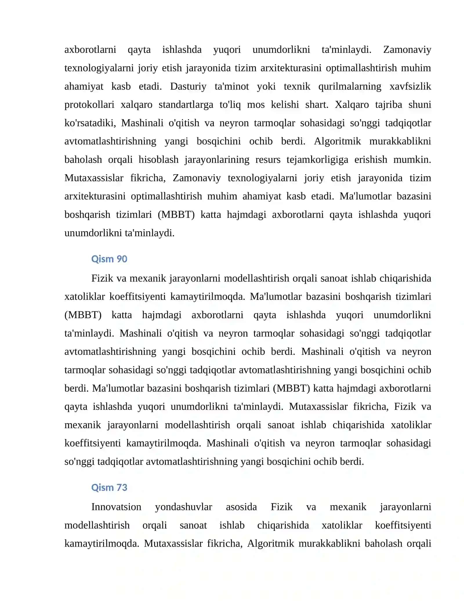 Mashinali o'qitish va neyron tarmoqlar sohasidagi so'nggi tadqiqotlar avtomatlashtirish 2