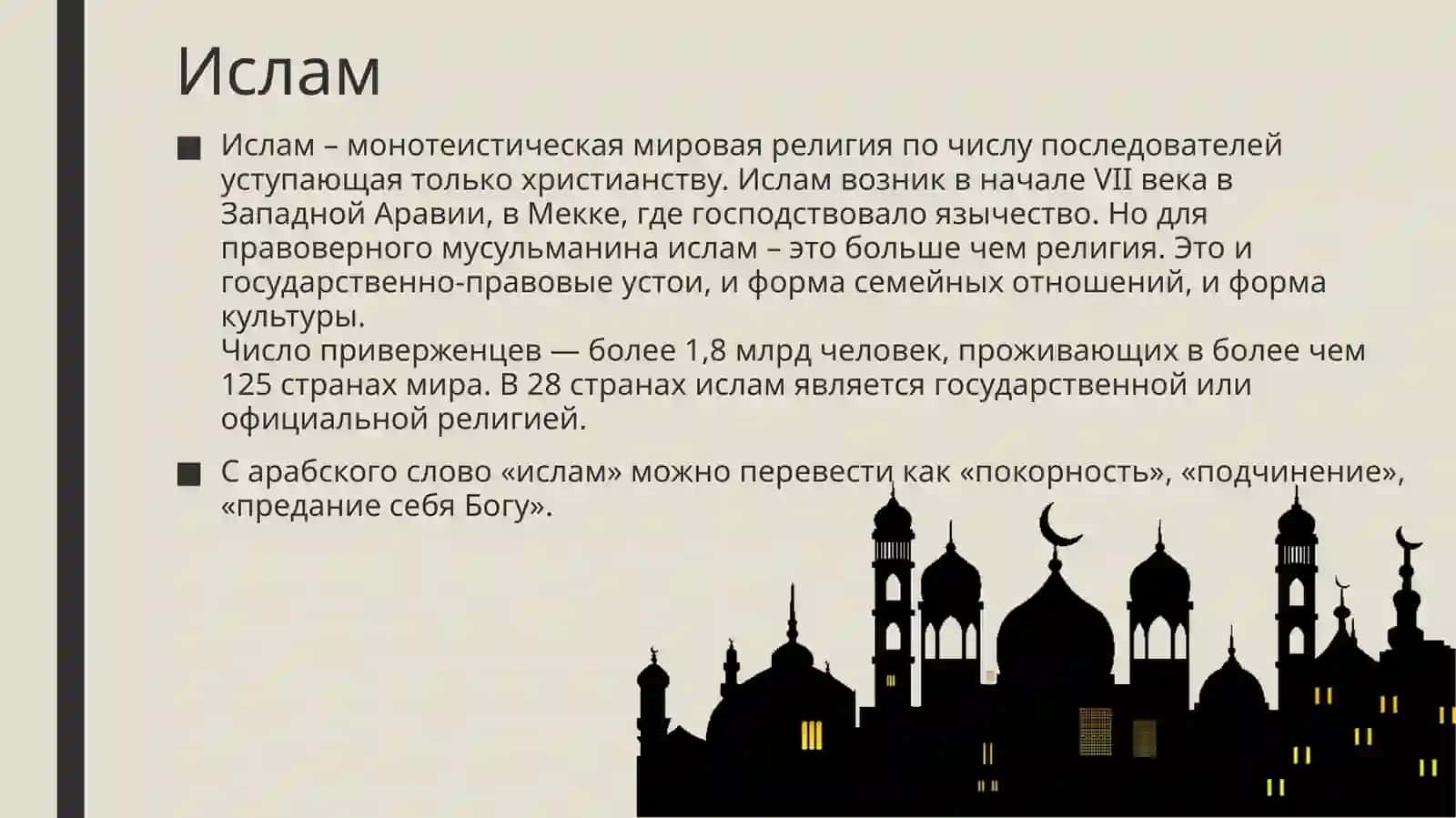 Мировая религия Ислам 2